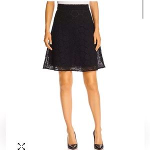 Kate Spade Black Lace Crochet A-line Skirt